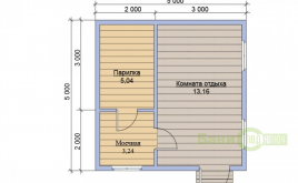 Каркасная баня 5х5