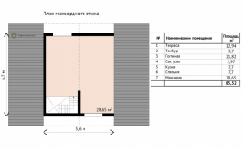 Каркасный дом 85,62 м2