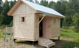 Каркасная баня 3х4