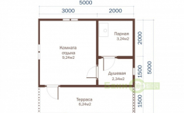 Баня из бруса 5х5