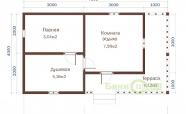 Баня из бруса 7х4