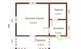 Баня из бруса 6х5,5